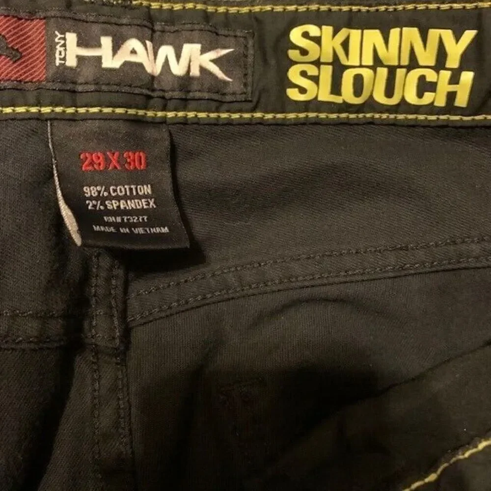 HAWK SKINNY SLOUCH SIZE 29X30 BLACK JEANS
